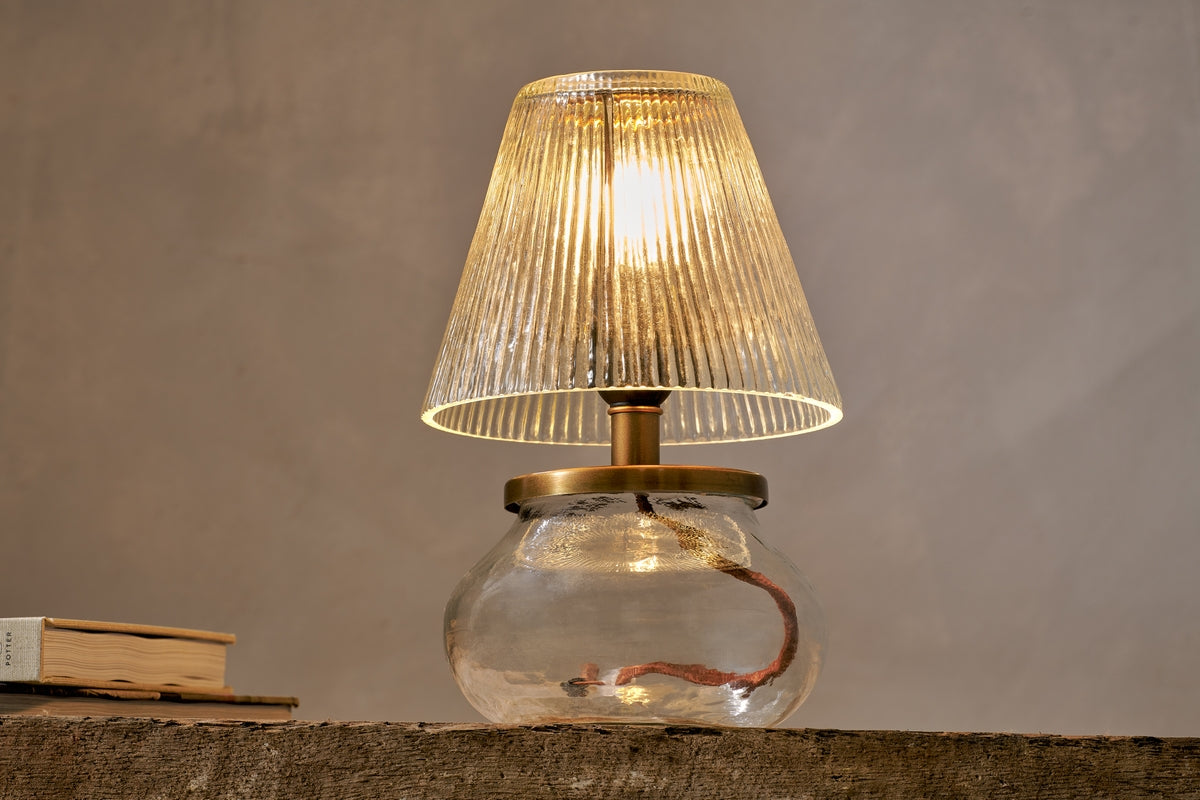 Nkuku Dimalai Recycled Clear Glass Table Lamp – from Amos Lighting + Home