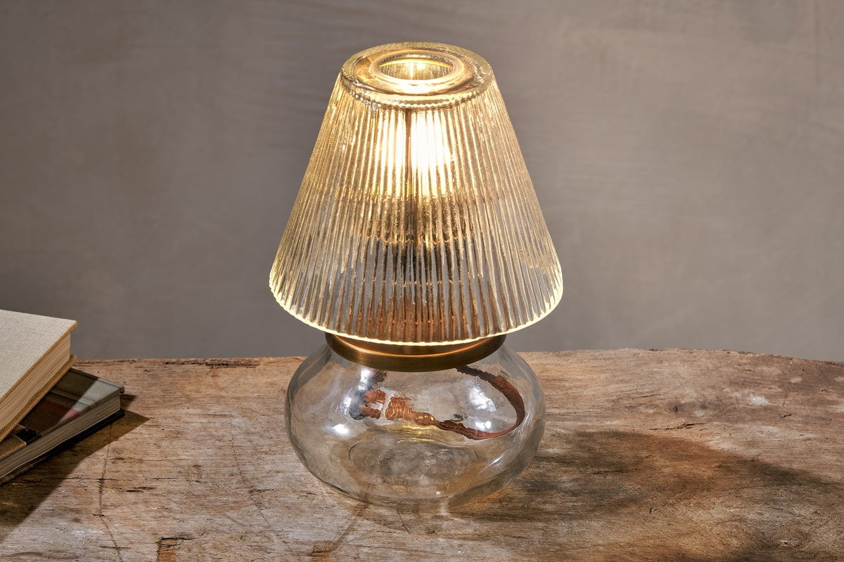Nkuku Dimalai Recycled Clear Glass Table Lamp – from Amos Lighting + Home