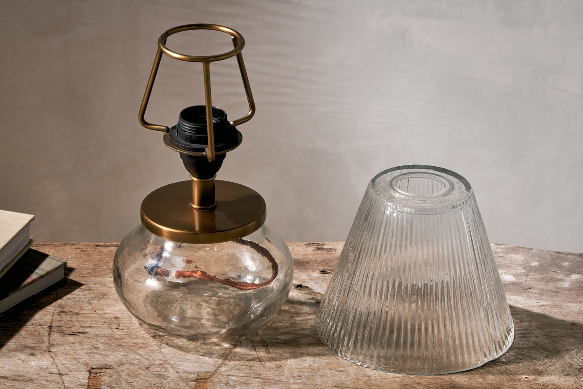 Nkuku Dimalai Recycled Clear Glass Table Lamp – from Amos Lighting + Home