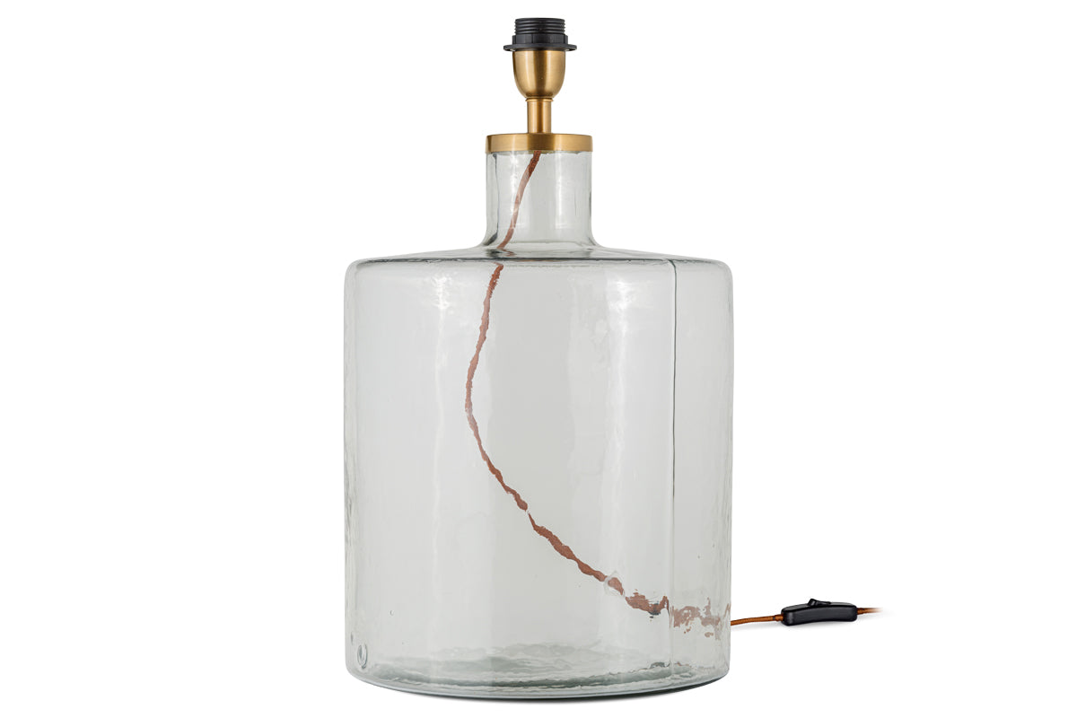Nkuku Edina Recycled Clear Glass Table Lamp Large – from Amos Lighting + Home