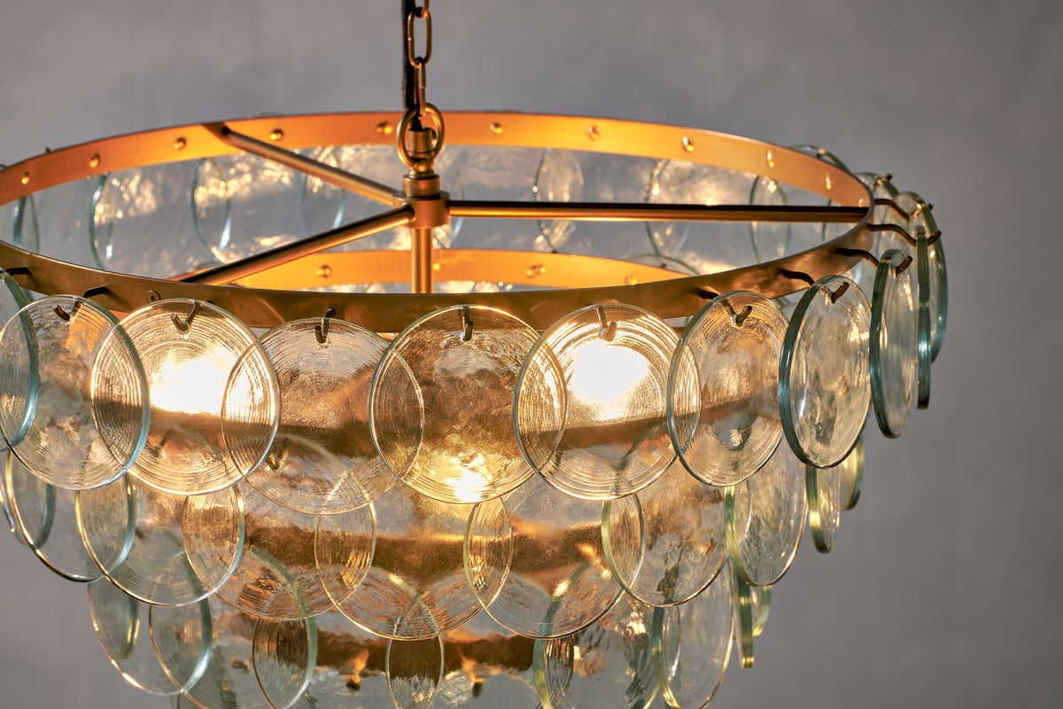 Nkuku Kagitha Recycled Glass Statement Chandelier – from Amos Lighting + Home