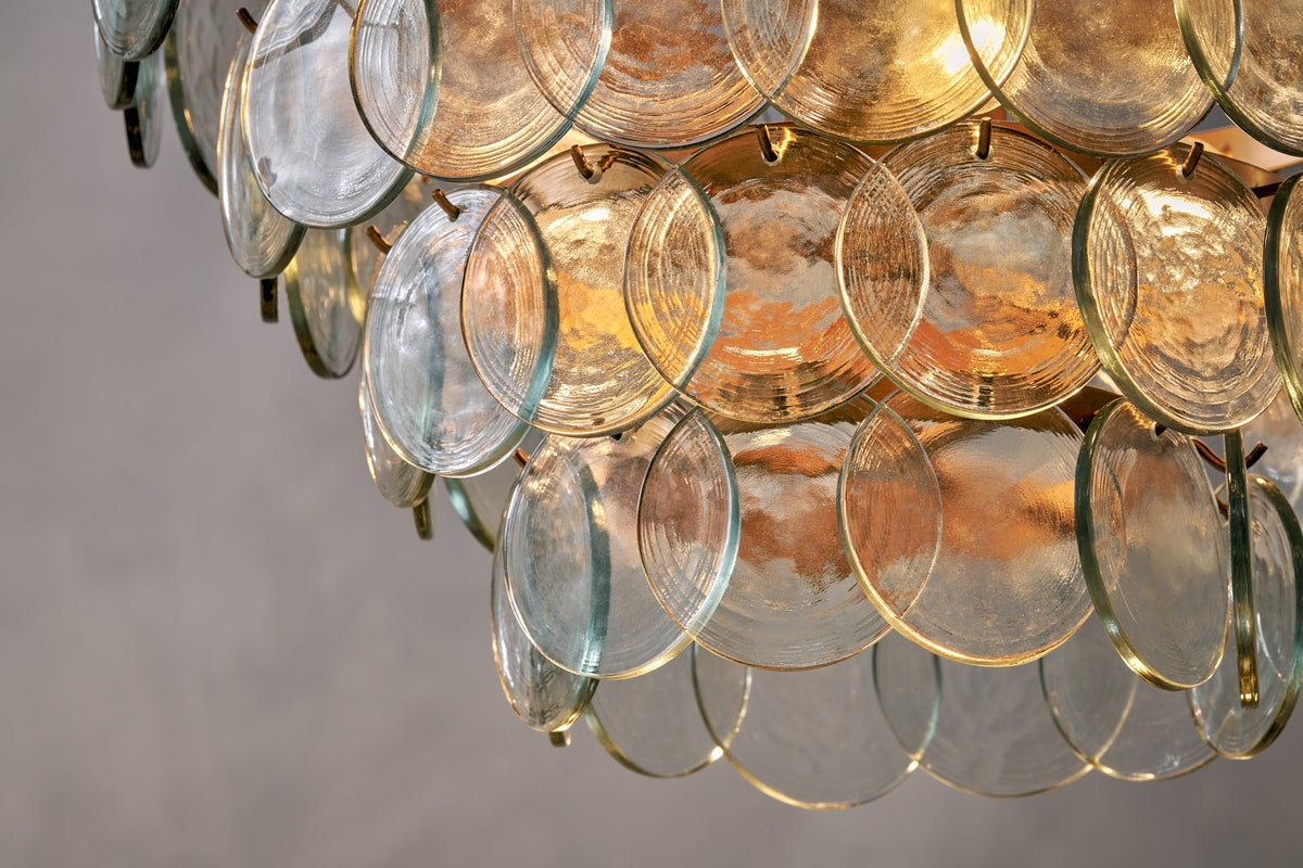 Nkuku Kagitha Recycled Glass Statement Chandelier – from Amos Lighting + Home