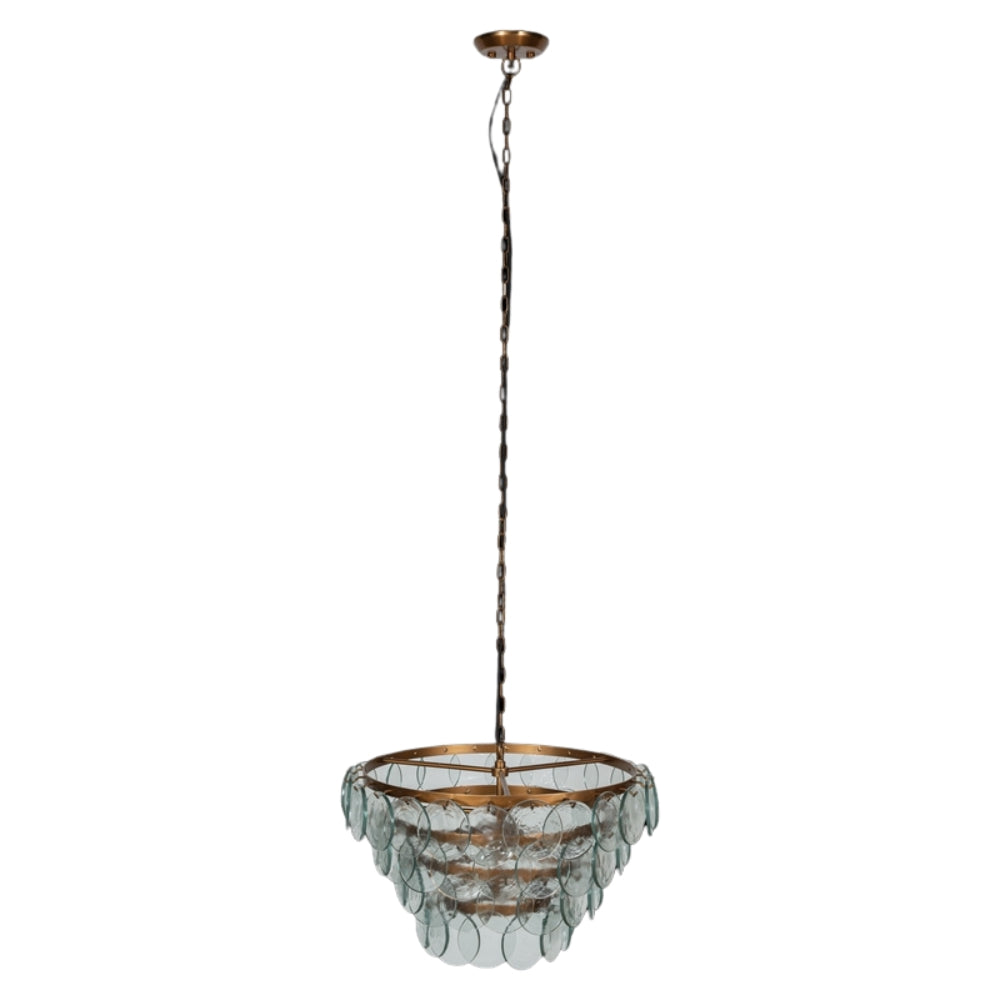 Nkuku Kagitha Recycled Glass Statement Chandelier – from Amos Lighting + Home