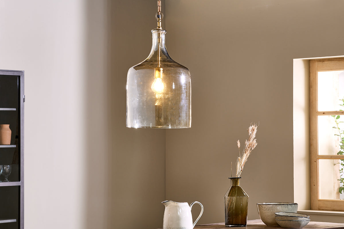 Nkuku Kalsi Recycled Lustre Glass Pendant Large – from Amos Lighting + Home