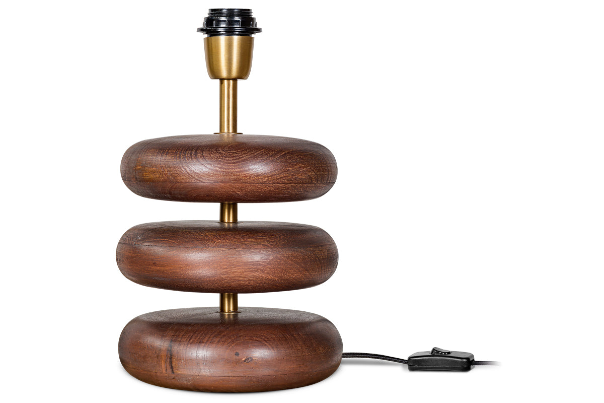 Nkuku Kankad Mango Wood Table Lamp Dark Stain – from Amos Lighting + Home