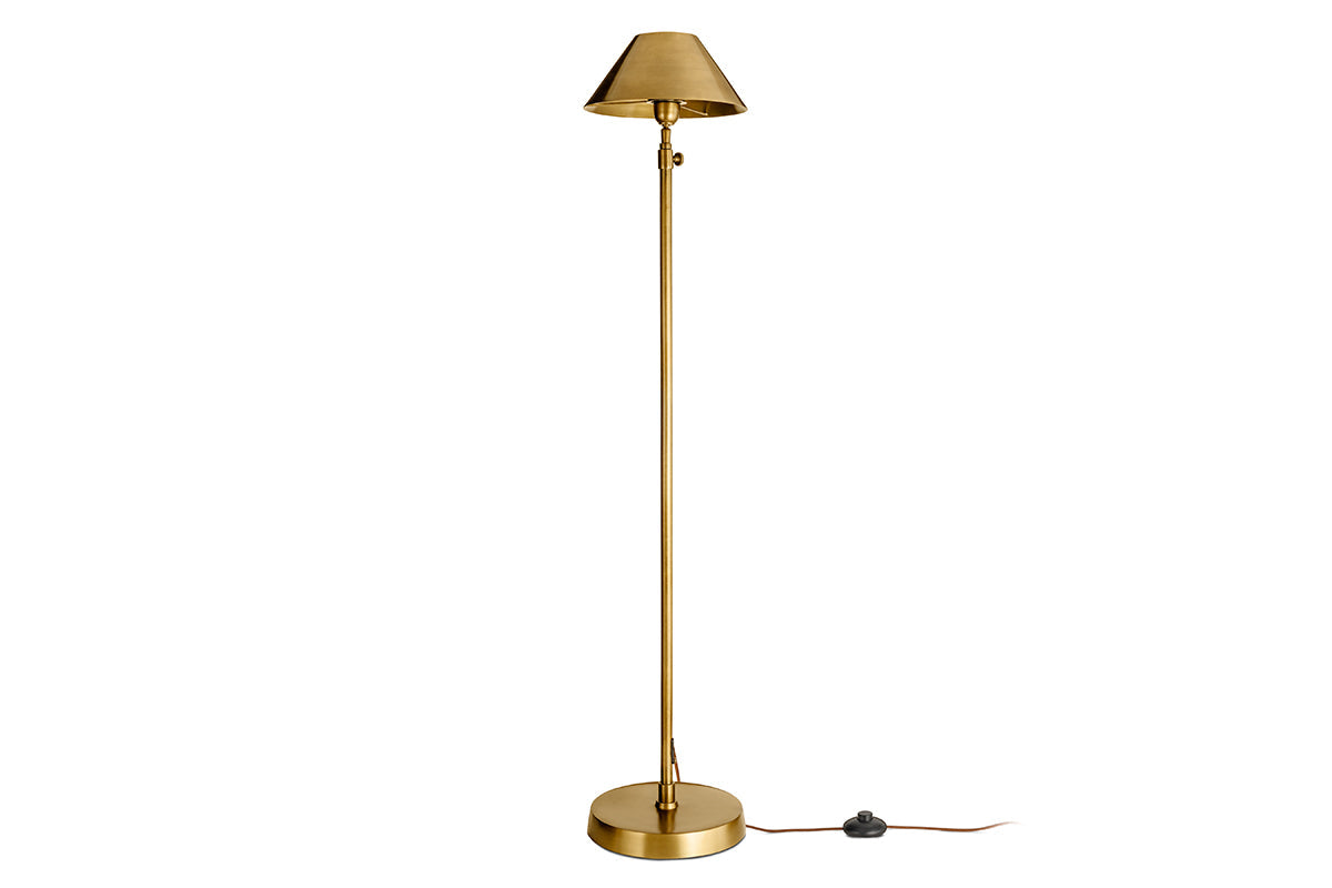 Nkuku Lalua Floor Lamp Antique Brass – from Amos Lighting + Home