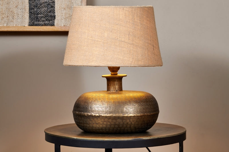 Nkuku Lumbu Table Lamp Antique Brass Small – from Amos Lighting + Home