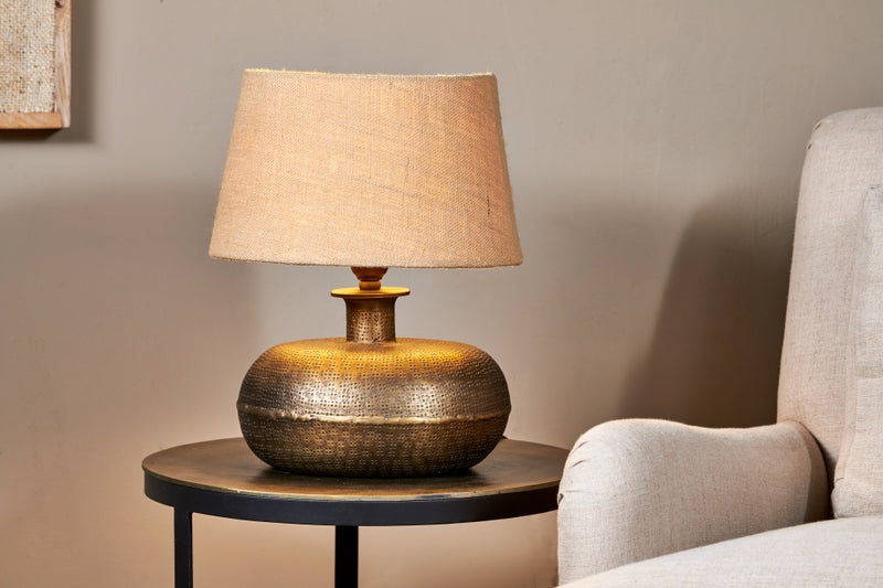 Nkuku Lumbu Table Lamp Antique Brass Small – from Amos Lighting + Home