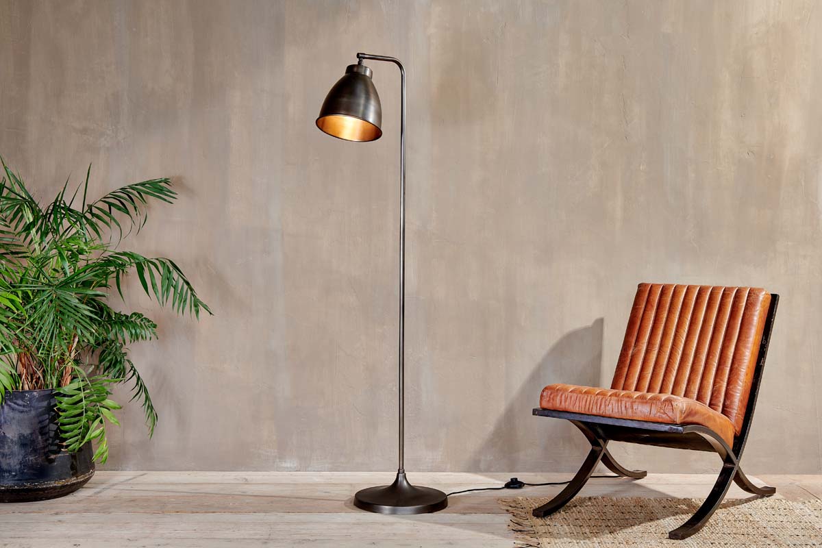 Nkuku Muturi Floor Lamp Aged Bronze – from Amos Lighting + Home