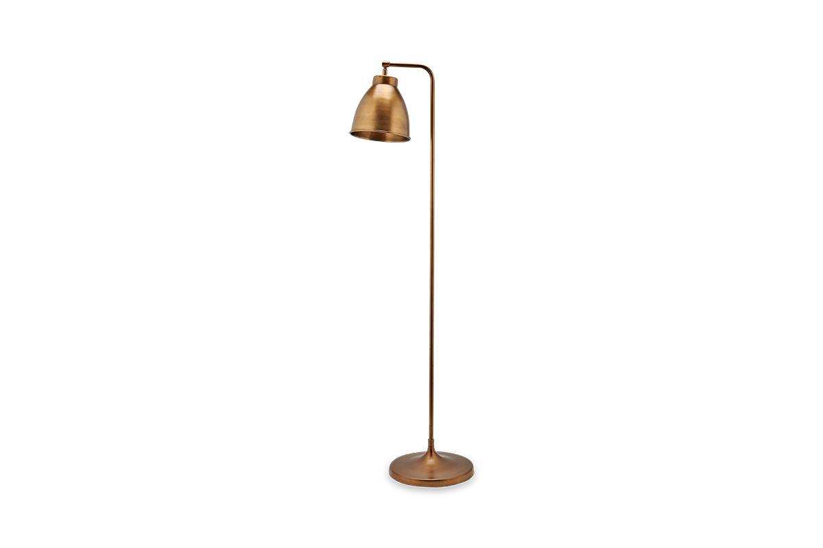 Nkuku Muturi Floor Lamp Antique Brass – from Amos Lighting + Home