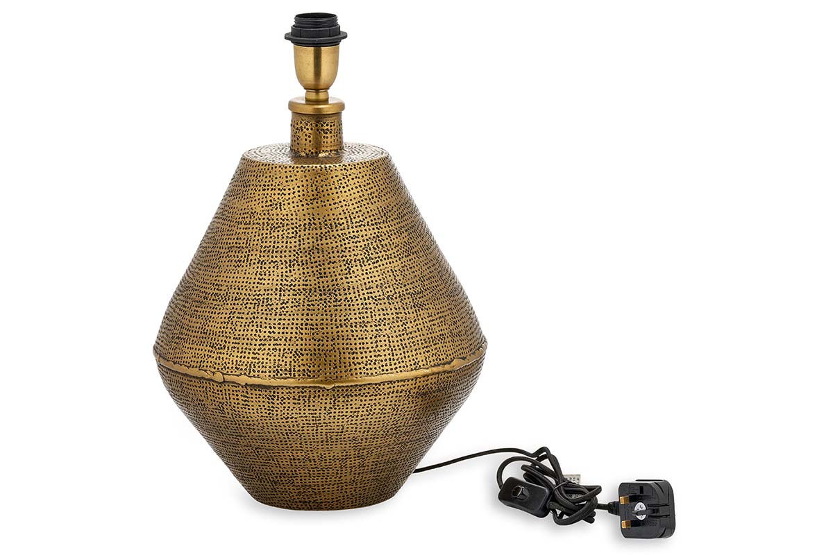 Nkuku Nalgonda Large Table Lamp Antique Brass – from Amos Lighting + Home