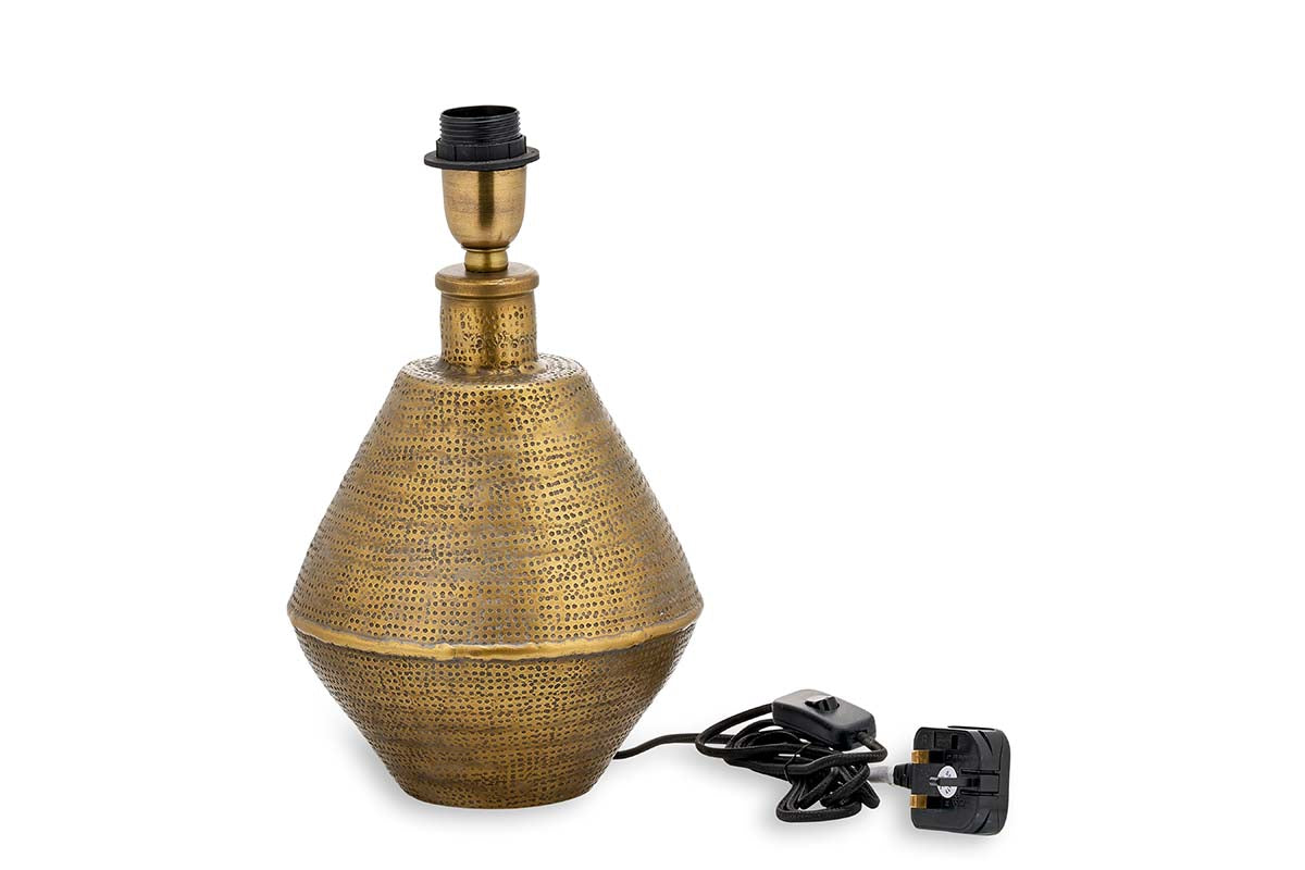 Nkuku Nalgonda Small Table Lamp Antique Brass – from Amos Lighting + Home