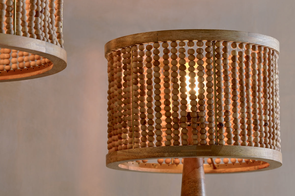 Nkuku Neela Natural Mango Wood Lampshade Large – from Amos Lighting + Home