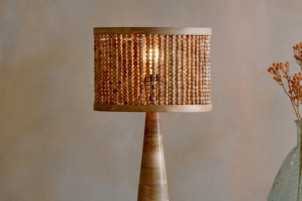 Nkuku Neela Natural Mango Wood Lampshade Large – from Amos Lighting + Home