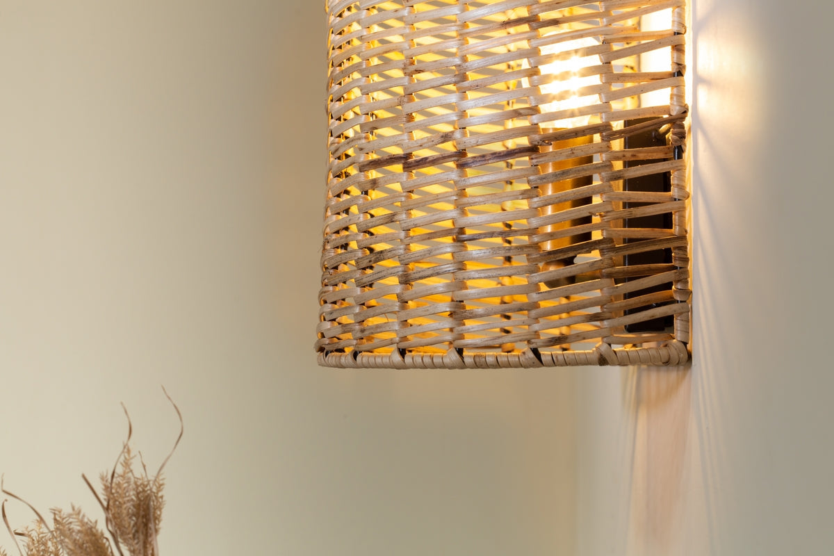 Nkuku Noko Rattan Wall Lamp – from Amos Lighting + Home