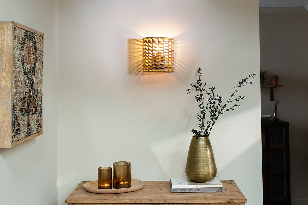 Nkuku Noko Rattan Wall Lamp – from Amos Lighting + Home