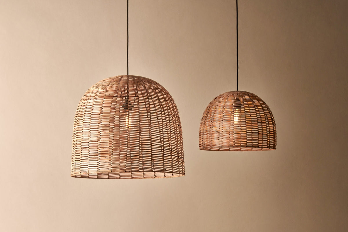 Nkuku Noko Wicker Dome Pendant Large – from Amos Lighting + Home