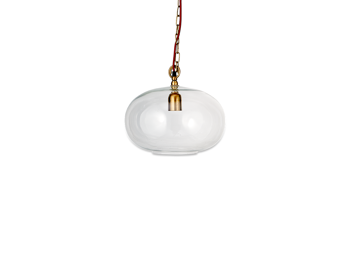 Nkuku Otoro Recycled Clear Glass Pendant Small Round – from Amos Lighting + Home