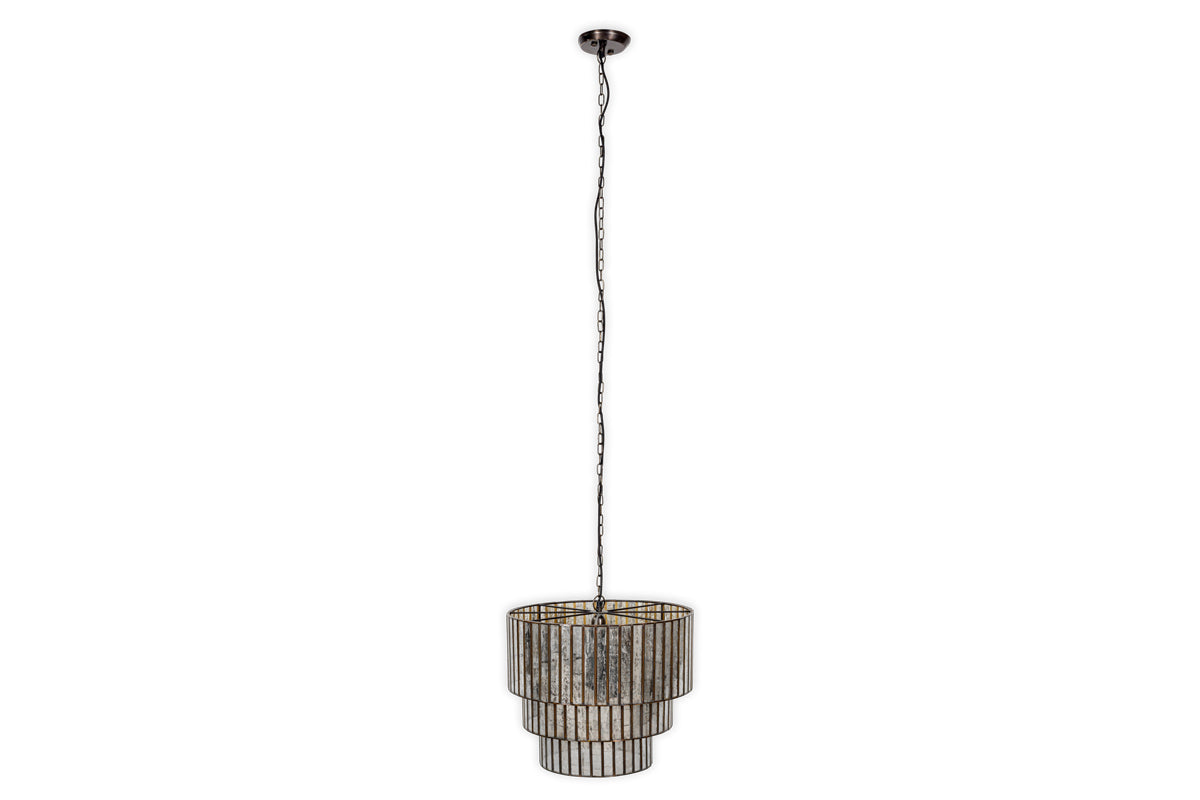 Nkuku Shanaya Mottled Glass Chandelier Antique Bronze – from Amos Lighting + Home