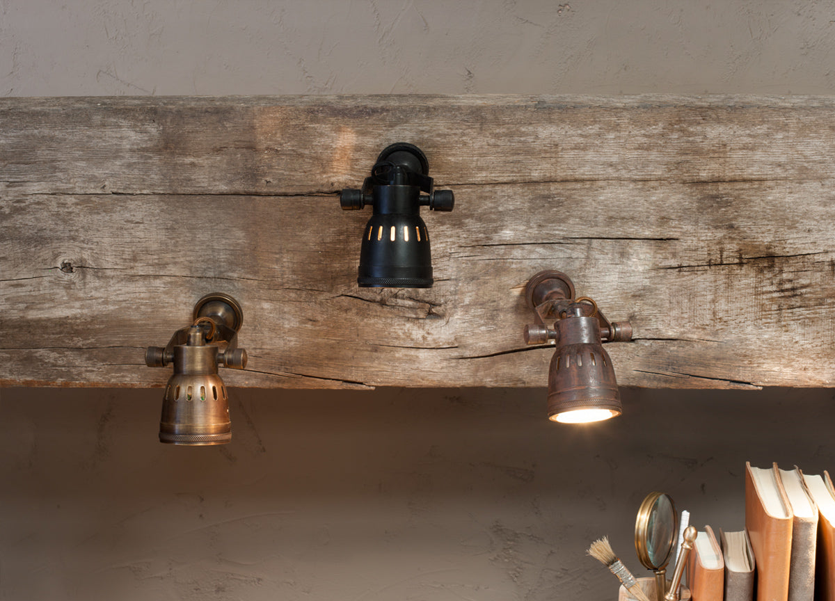 Nkuku Tabosa Brass Spot Light Antique Brass Finish – from Amos Lighting + Home