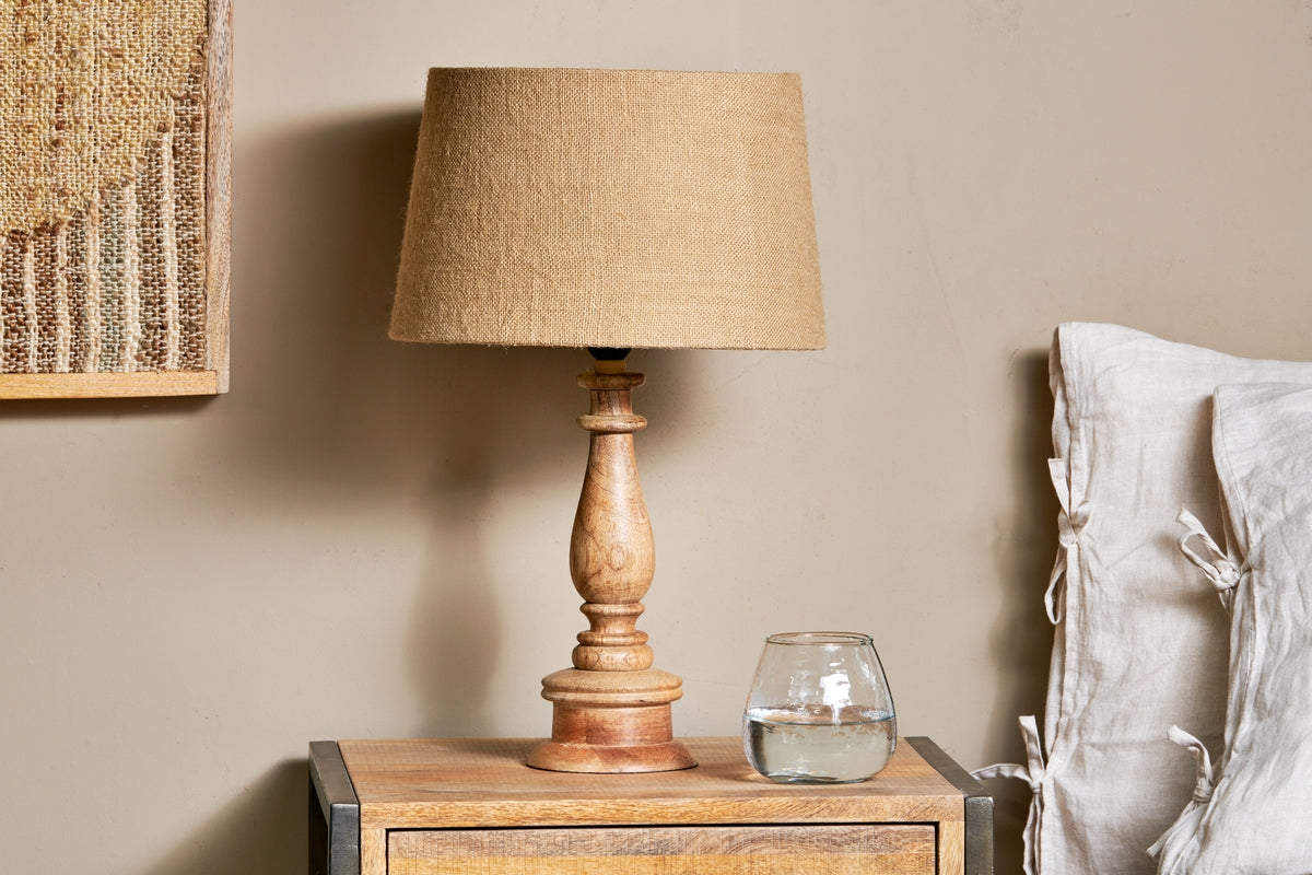 Nkuku Usha Mango Wood Table Lamp – from Amos Lighting + Home