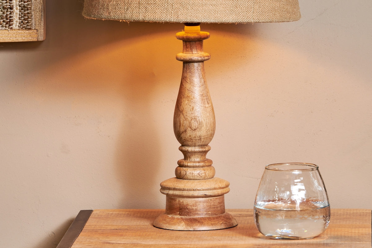 Nkuku Usha Mango Wood Table Lamp – from Amos Lighting + Home