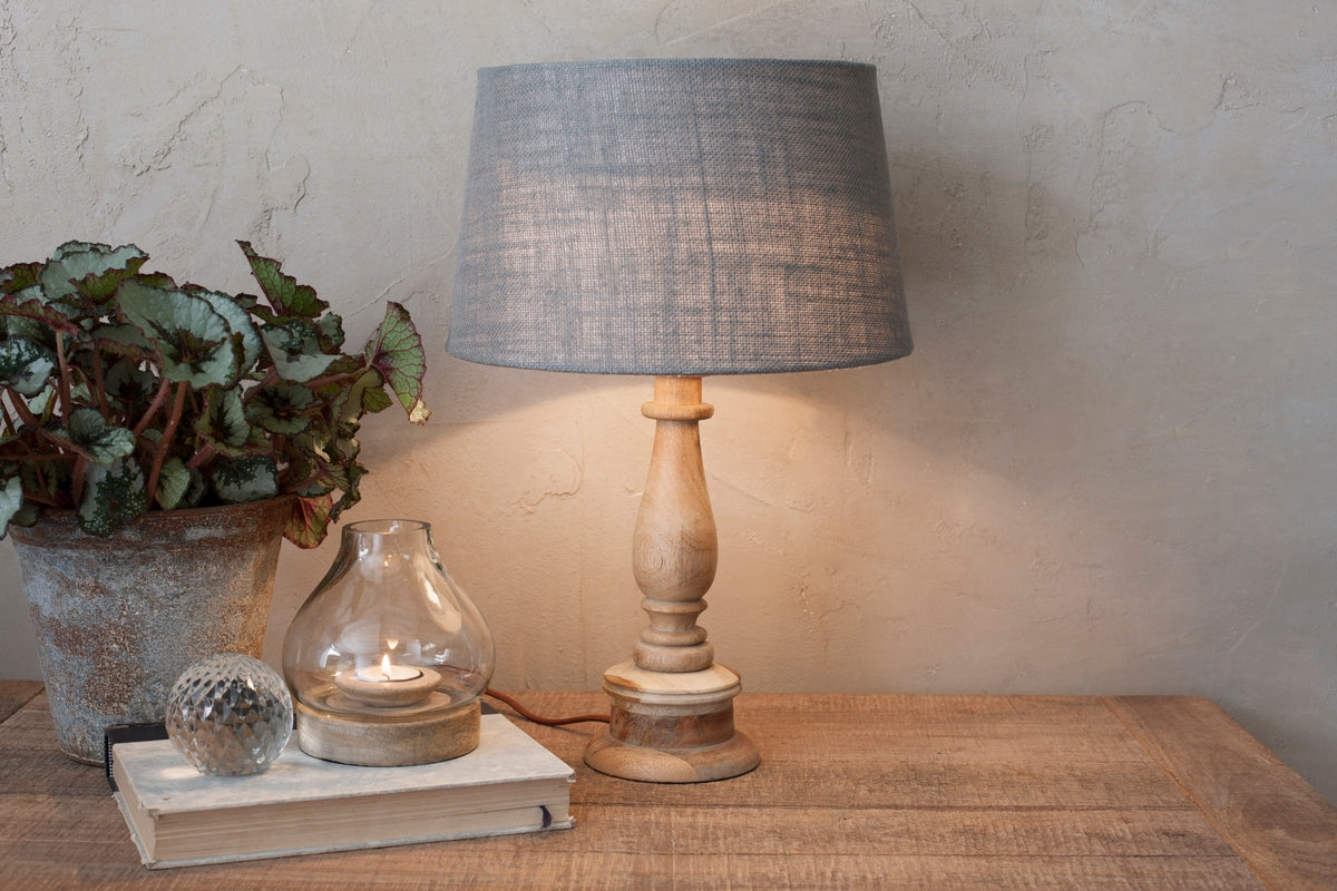 Nkuku Usha Mango Wood Table Lamp – from Amos Lighting + Home