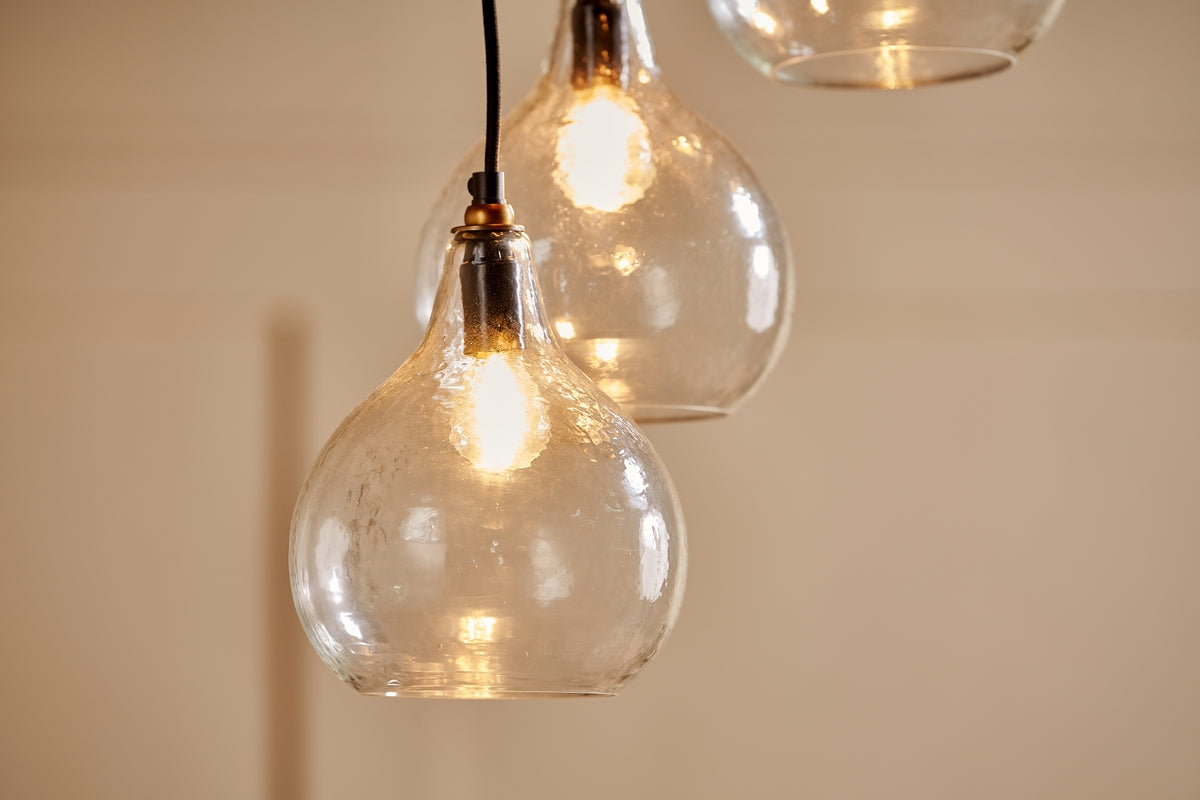 Nkuku Ziva 6 Light Recycled Clear Glass Cluster Pendant – from Amos Lighting + Home