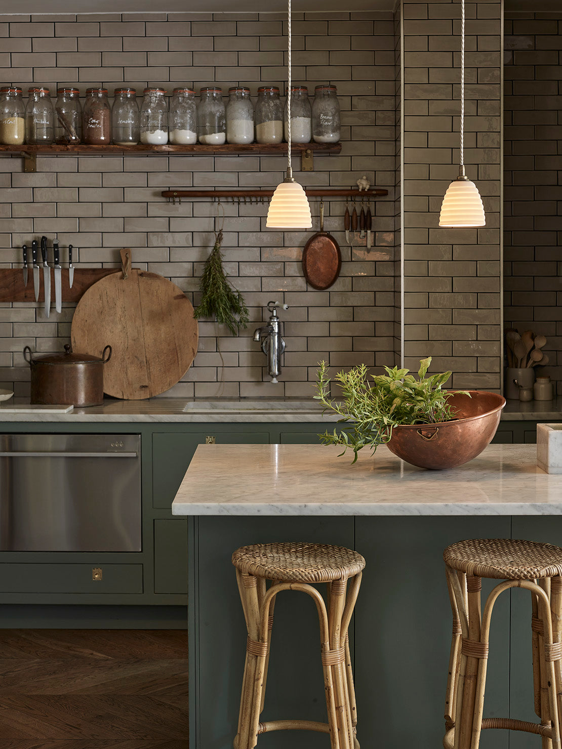 Original BTC Antique Brass Bibendum Pendant – from Amos Lighting + Home