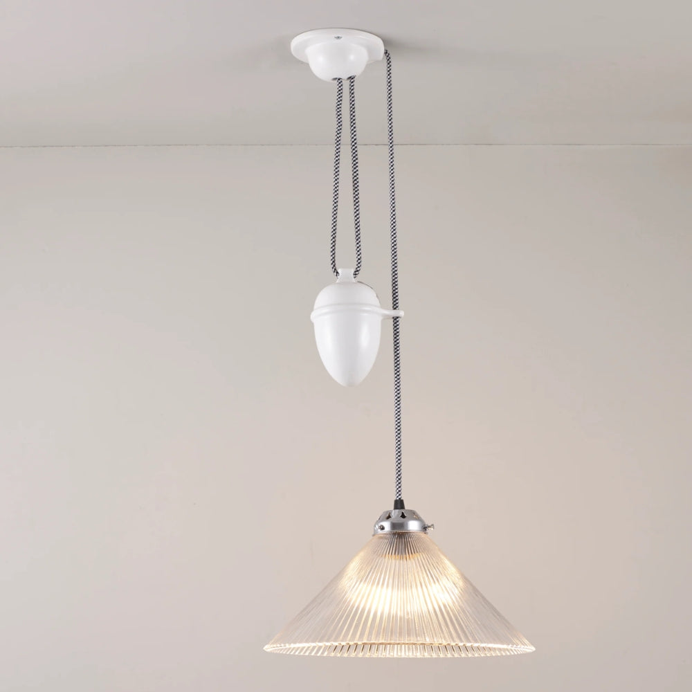 Original BTC Conical Prismatic Rise & Fall Pendant – from Amos Lighting + Home