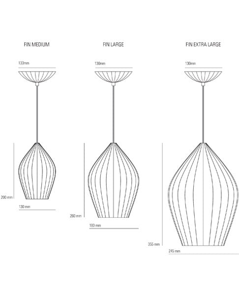 Original BTC Fin Medium Pendant – from Amos Lighting + Home