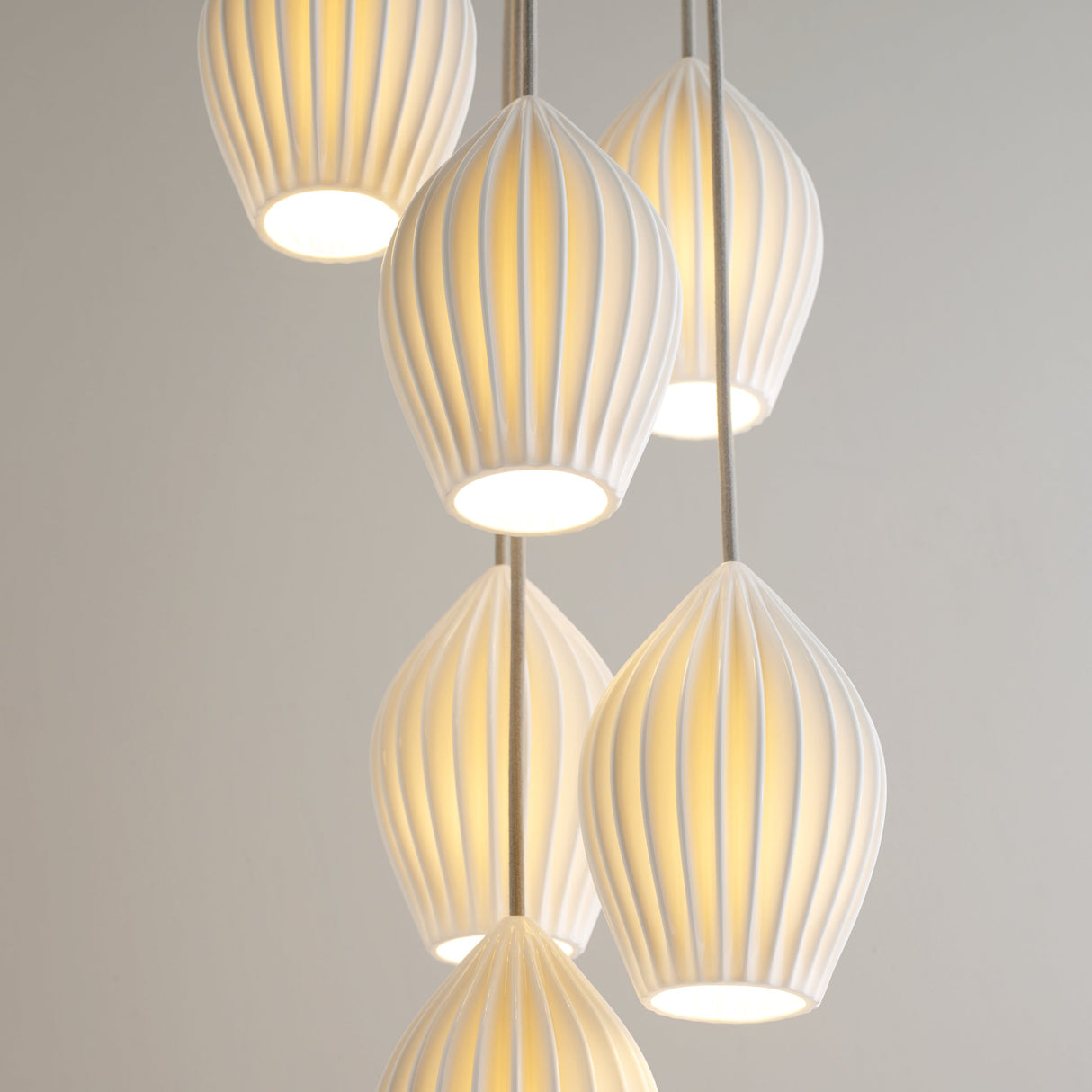 Original BTC Fin Pendant Grouping of 7 – from Amos Lighting + Home