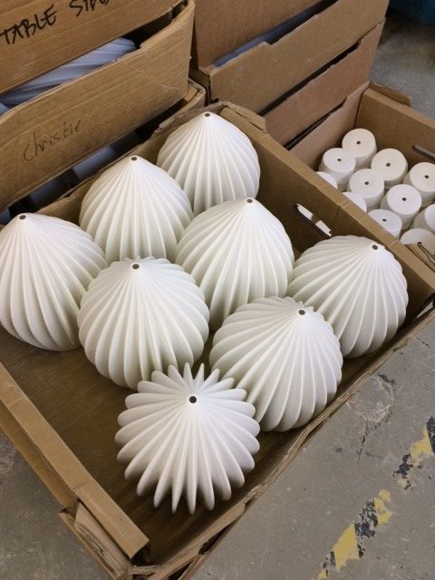 Original BTC Fin Pendant Grouping of 7 – from Amos Lighting + Home