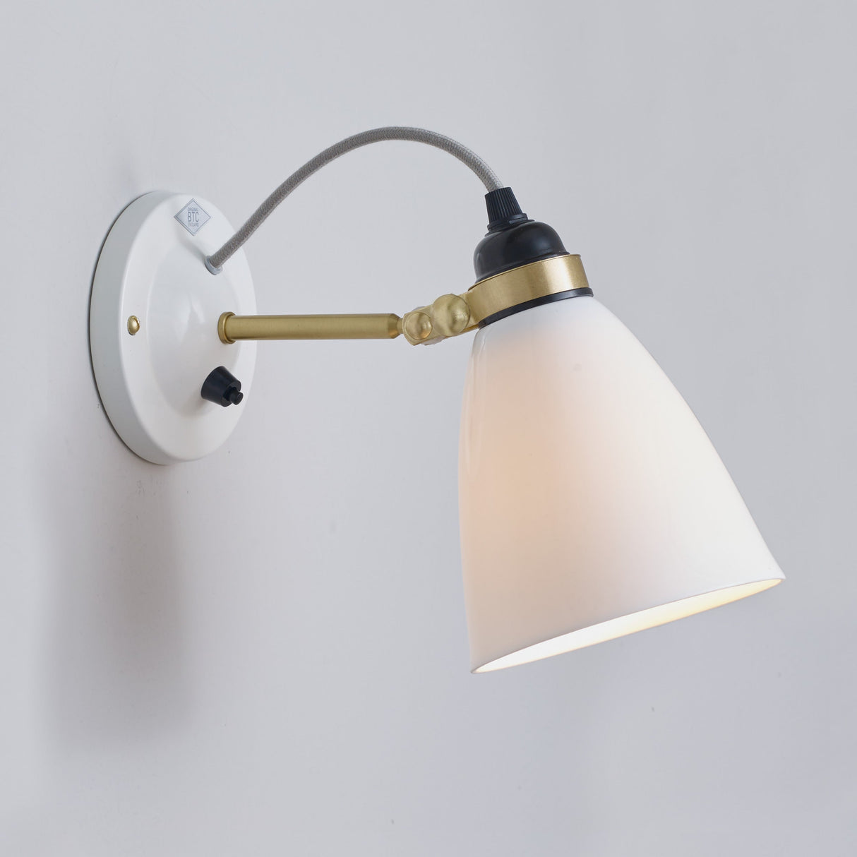 Original BTC Hector 30 Wall Light, Switched, Grey Cable – from Amos Lighting + Home