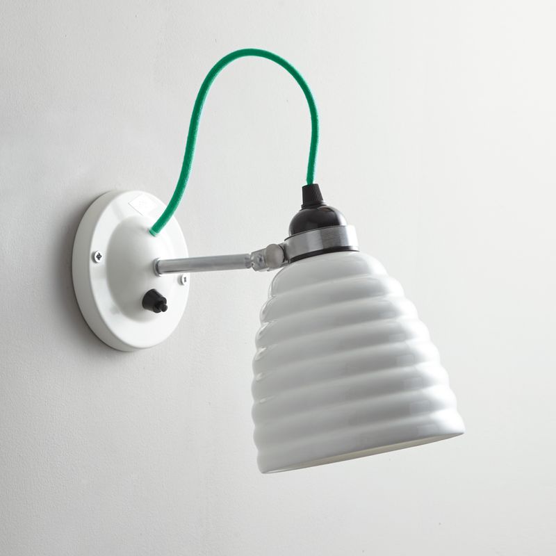 Original BTC Hector Bibendum Wall Light Switched, Green Flex – from Amos Lighting + Home