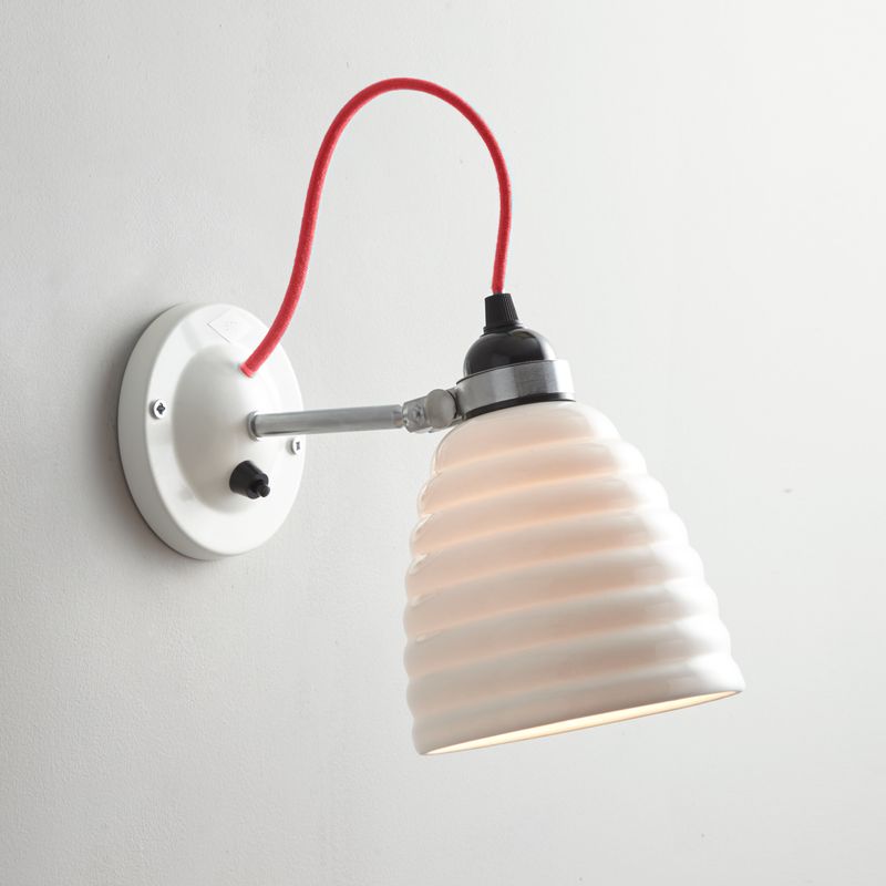 Original BTC Hector Bibendum Wall Light Switched, Red Flex – from Amos Lighting + Home