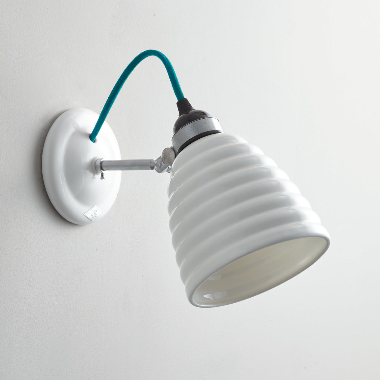 Original BTC Hector Bibendum Wall Light, Turquoise Flex, Un-Switched – from Amos Lighting + Home