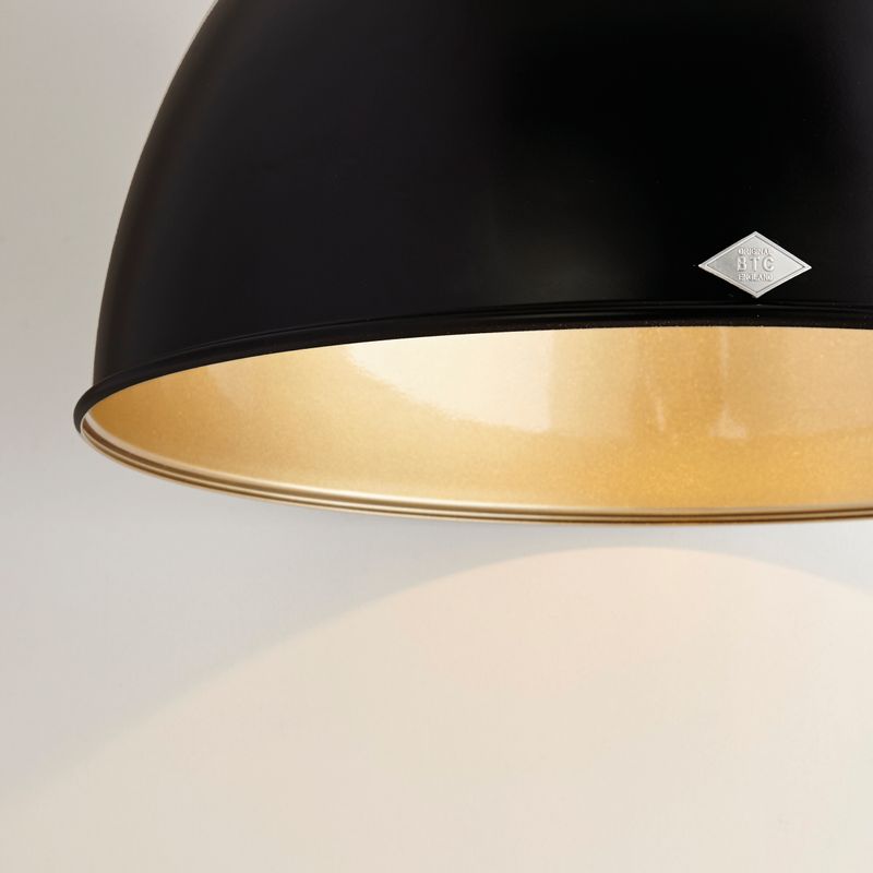 Original BTC Titan Size 1 Pendant, Black with Bronze Interior – from Amos Lighting + Home