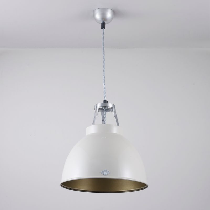 Original BTC Titan Size 1 Pendant, Grey with Bronze Interior – from Amos Lighting + Home
