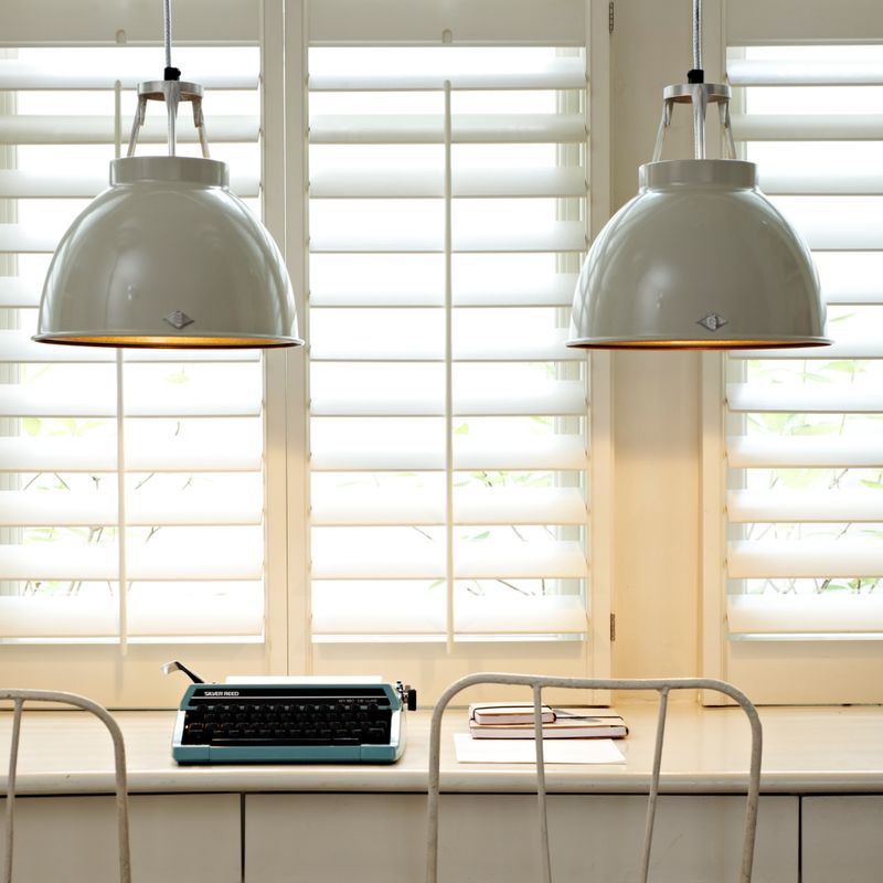 Original BTC Titan Size 1 Pendant, Grey with Bronze Interior – from Amos Lighting + Home