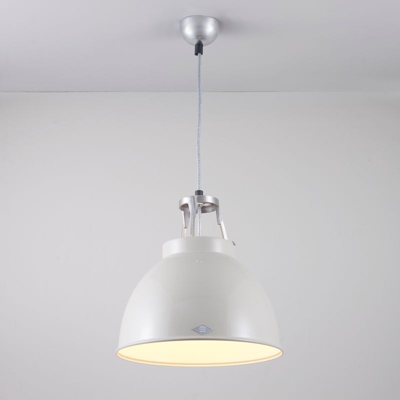 Original BTC Titan Size 1 Pendant Grey with White Interior – from Amos Lighting + Home