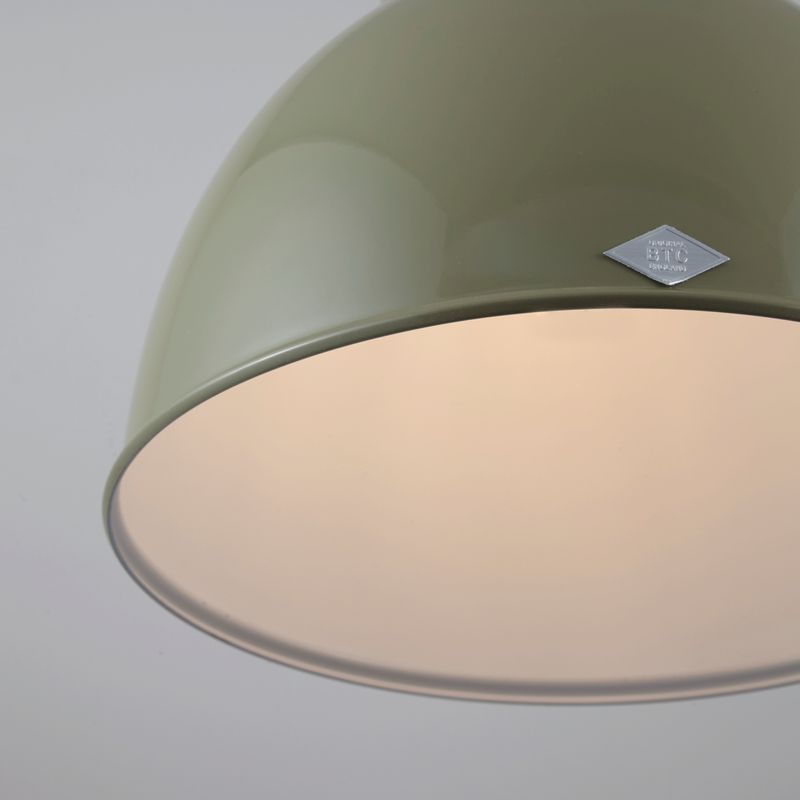 Original BTC Titan Size 1 Pendant, Olive Green with White Interior – from Amos Lighting + Home