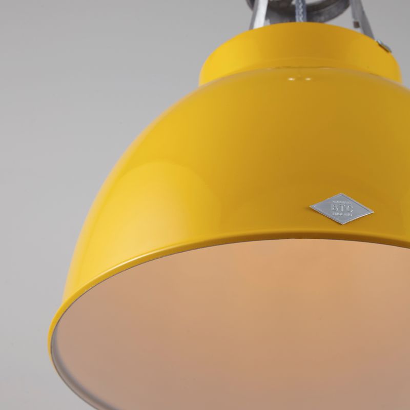 Original BTC Titan Size 1 Pendant, Yellow with White Interior – from Amos Lighting + Home