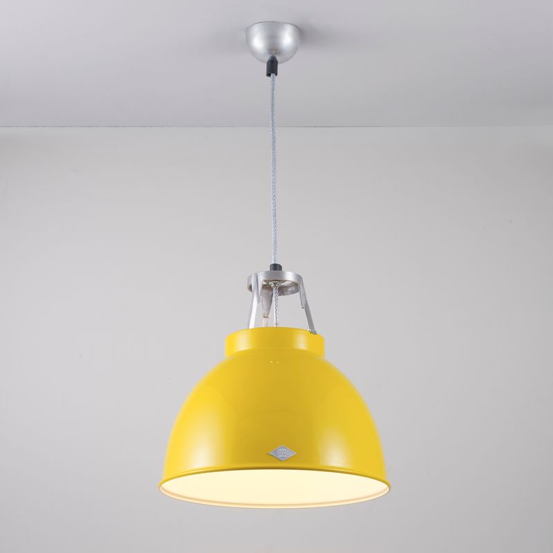 Original BTC Titan Size 1 Pendant, Yellow with White Interior – from Amos Lighting + Home