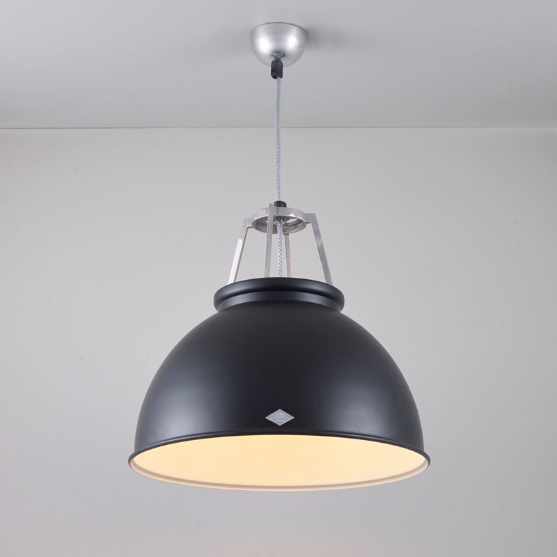 Original BTC Titan Size 3 Pendant, Black with White Interior – from Amos Lighting + Home