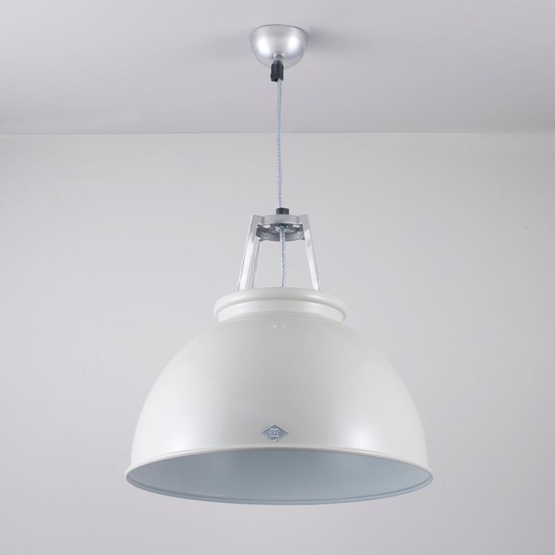 Original BTC Titan Size 3 Pendant, Grey with White Interior – from Amos Lighting + Home