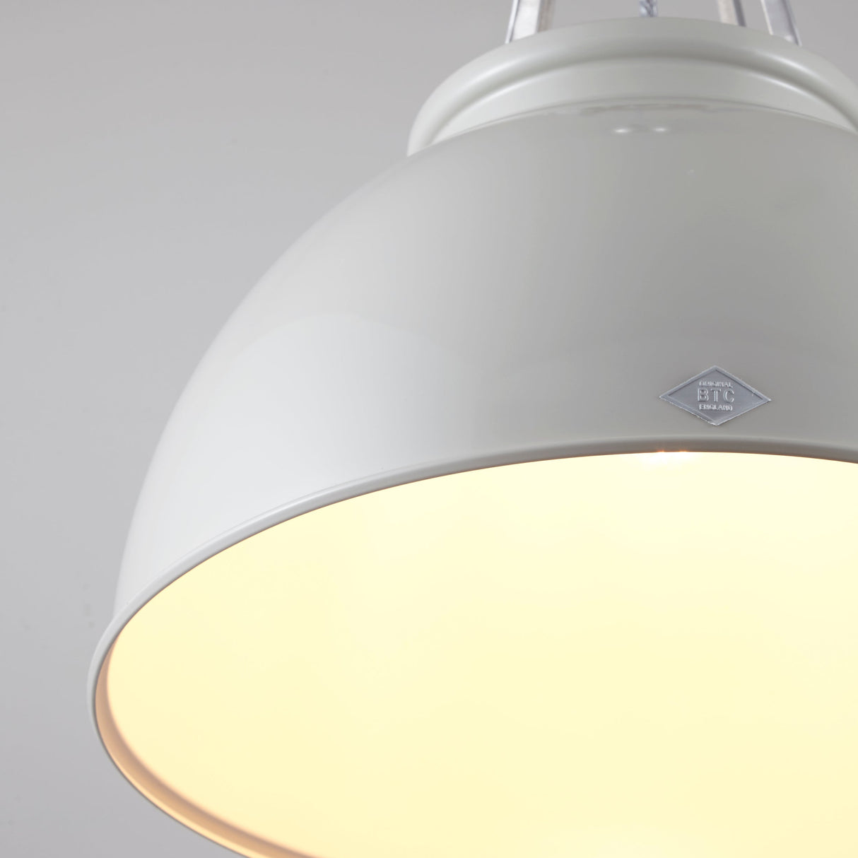 Original BTC Titan Size 3 Pendant, Grey with White Interior – from Amos Lighting + Home