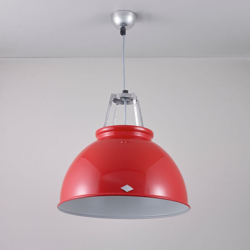 Original BTC Titan Size 3 Pendant, Red with White Interior – from Amos Lighting + Home