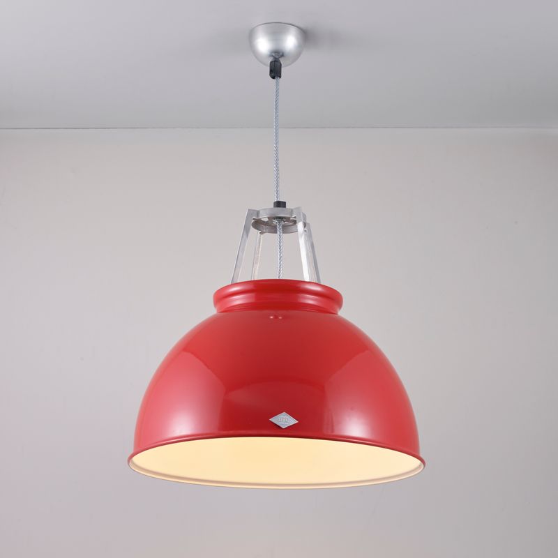 Original BTC Titan Size 3 Pendant, Red with White Interior – from Amos Lighting + Home
