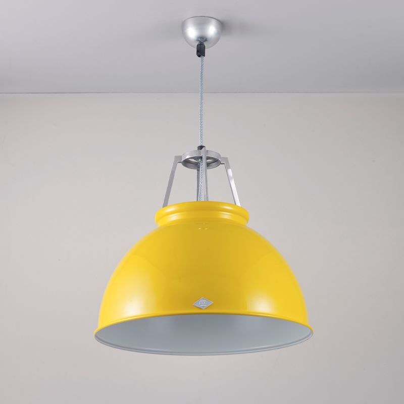 Original BTC Titan Size 3 Pendant, Yellow with White Interior – from Amos Lighting + Home